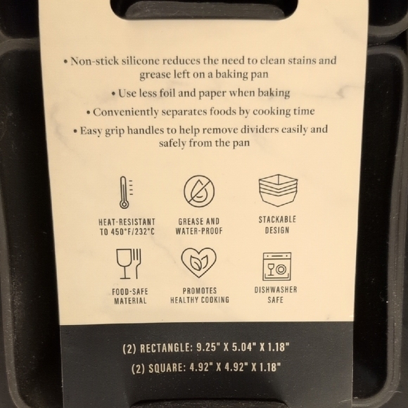 Core Silicone Baking Pan Dividers - Black - Picture 3 of 4